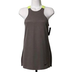 Nike Women's Dri-Fit Gray and Neon Tank Top NWT